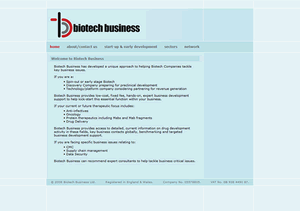 Screenshot of Biotech Business website