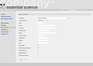 Screenshot of Essential Science Web Apps site