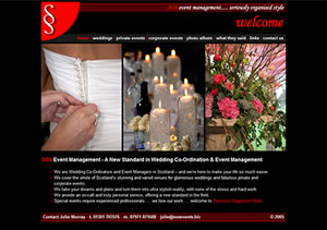 Screenshot of SOS Event Management website