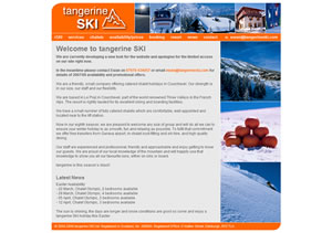 Screenshot of tangerineSKI website
